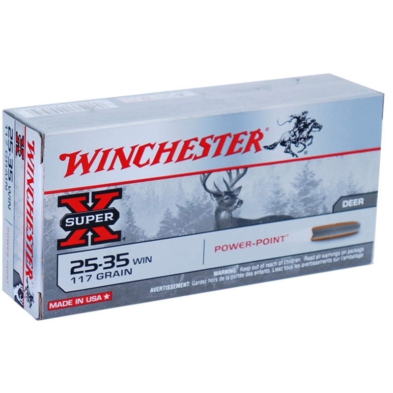 Winchester Super-X Rifle 25-35 WCF Ammo 117 Grain Power Point