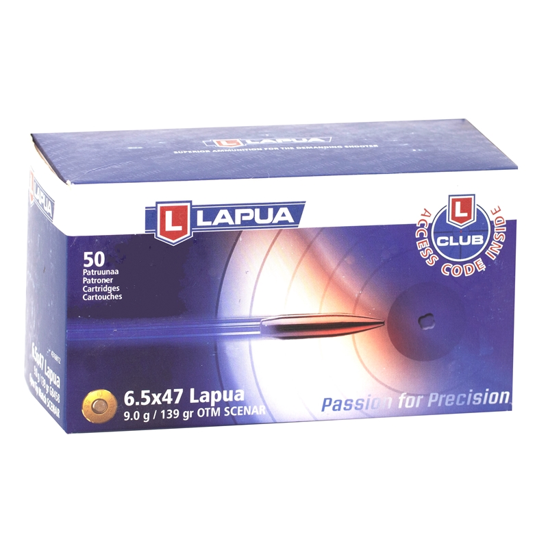 Lapua Scenar 6.5x47 Lapua Ammo 139 Grain Hollow Point Boat Tail