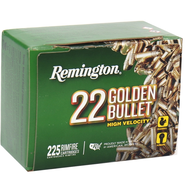 Remington Golden Bullet 22 Long Rifle Ammo 36 Grain High Velocity CPHP 