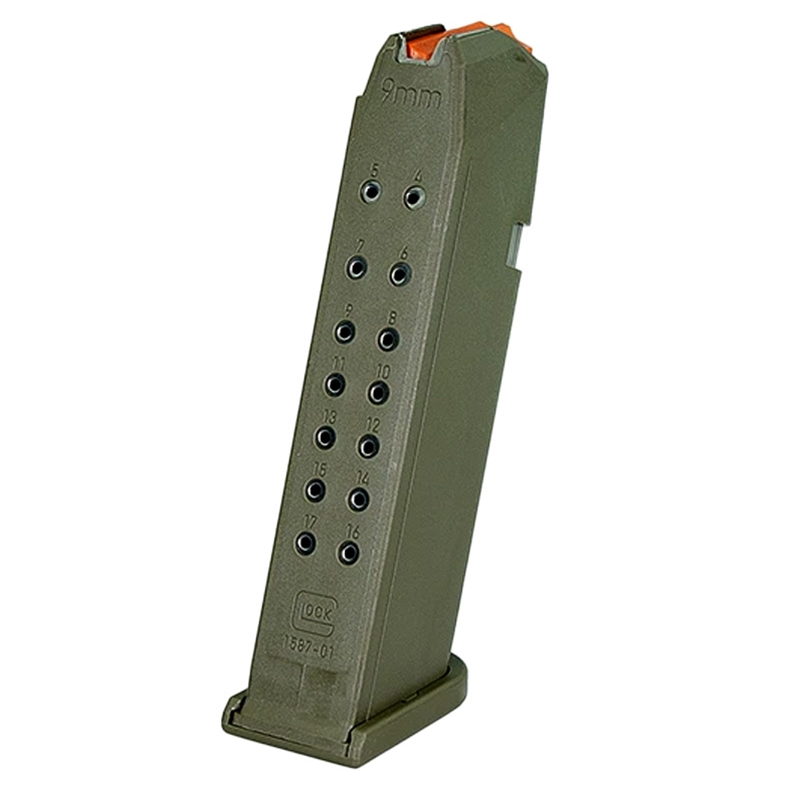 Glock Gen 5 17 .9mm Luger 17 Round Magazine with Orange Follower
