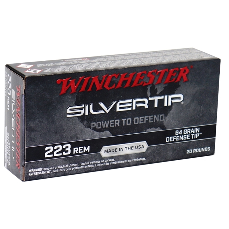 Winchester Silvertip 223 Remington Ammo 64 Grain Defense Tip