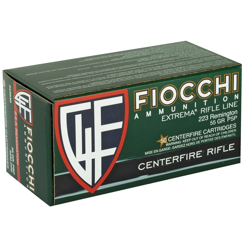 Fiocchi Shooting Dynamics 223 Remington Ammo 55 Grain Hornady Interlock BT 