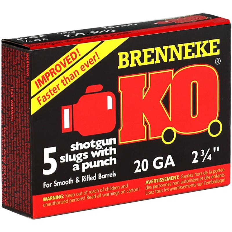 Brenneke USA 20 Gauge Ammo 2-3/4
