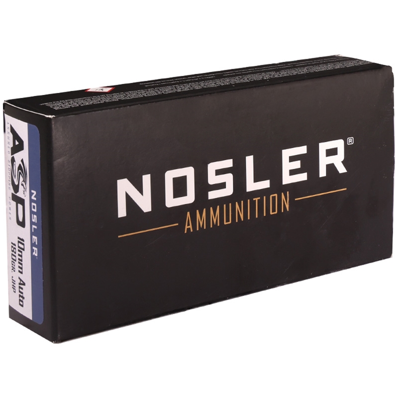Nosler Match Grade 10mm Auto Ammo 180 Grain Jacketed Hollow Point