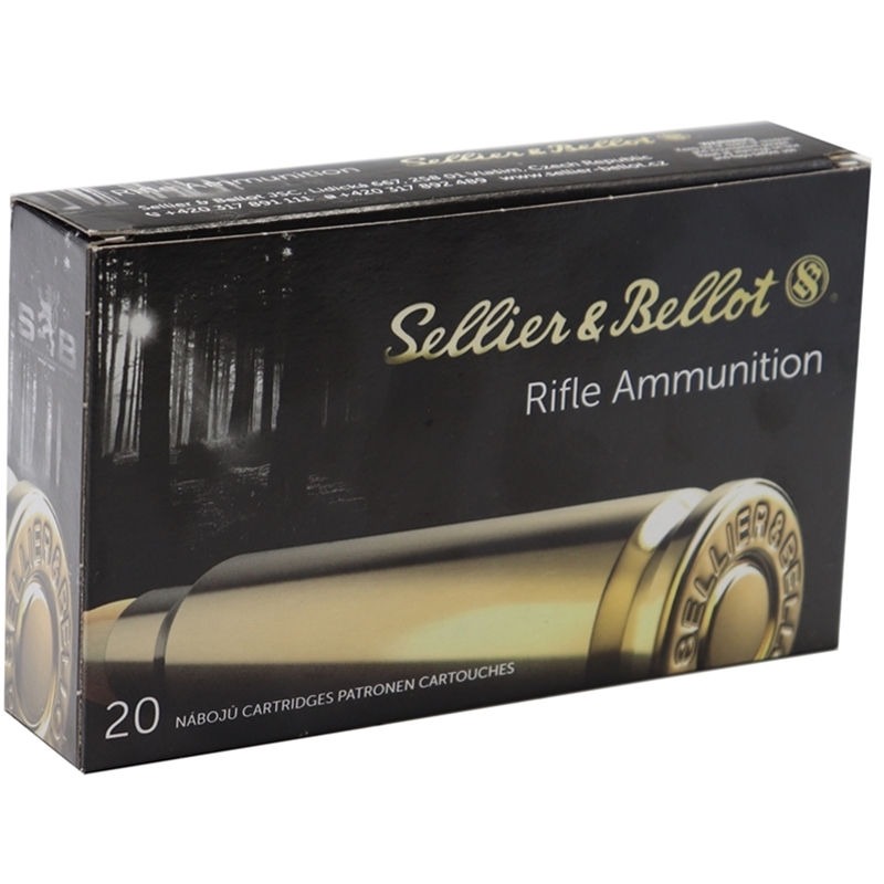 Sellier & Bellot Rifle Hunting 7mm Remington Magnum Ammo 173 Grain Soft Point Cut-Through Edge 