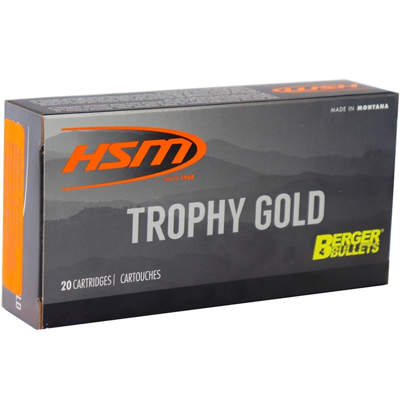 HSM Trophy Gold 243 Winchester Ammo 95 Grain Berger Hunting VLD Hollow Point Boat Tail 