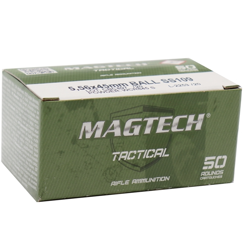 Magtech Tactical 5.56x45mm NATO SS109 Ammo 62 Grain Full Metal Jacket