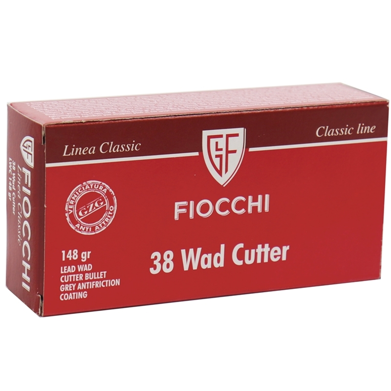 Fiocchi Shooting Dynamics 38 Special Ammo 148 Grain Hollow Base Lead Wadcutter