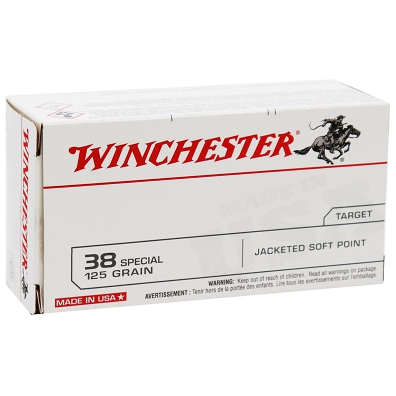 Winchester Whitebox 38 Special Ammo 125 Grain Jacketed Soft Point