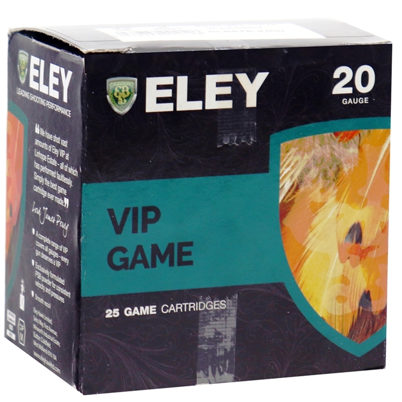Eley VIP Game 20 Gauge Ammo 2 3/4 # 2 Shot Plastic Wad