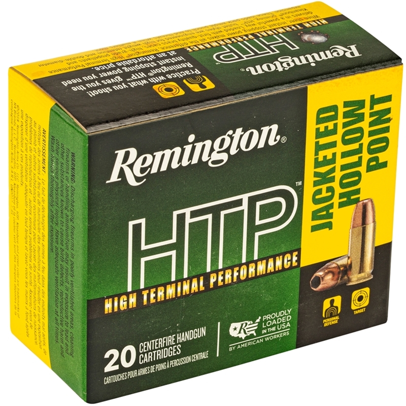 Remington HTP 9mm Luger Ammo 147 Grain Jacketed Hollow Point