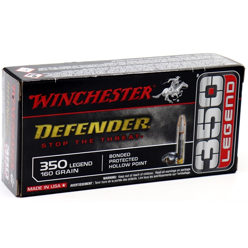 Winchester Defender 350 Legend Ammo 160 Grain Bonded Protected Hollow Point
