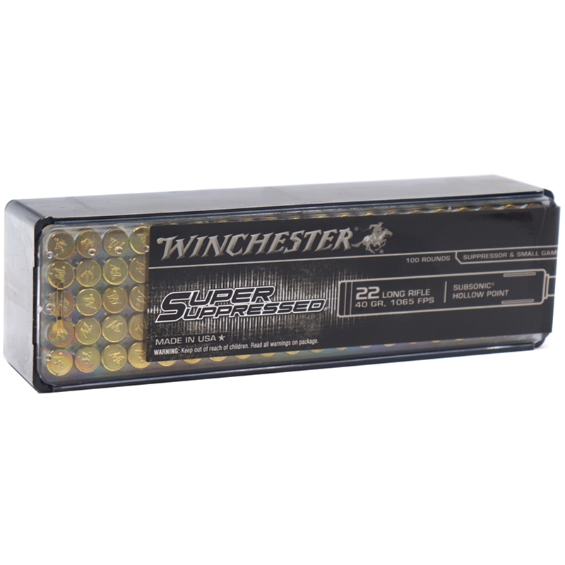 Winchester Super Suppressed 22 Long Rifle Ammo 40 Subsonic Hollow Point