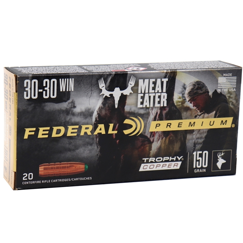 Federal Premium 30-30 Winchester Ammo 150 Grain Trophy Copper 
