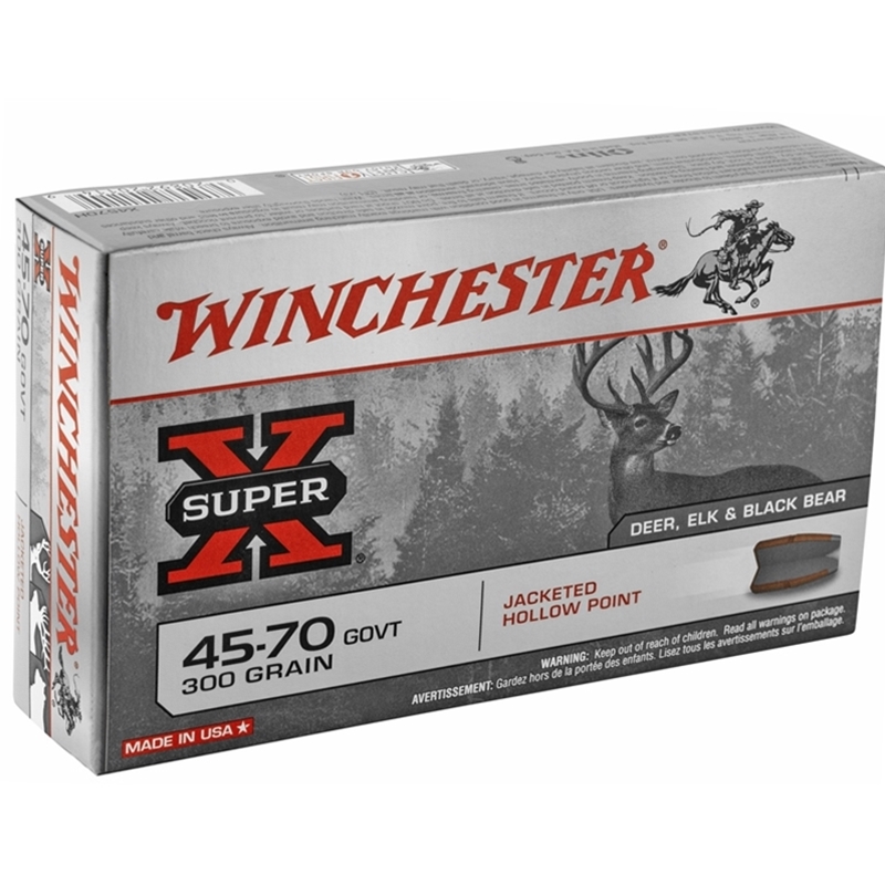 Winchester Super-X 45-70 Government Ammo 300 Grain Jacketed Hollow Point
