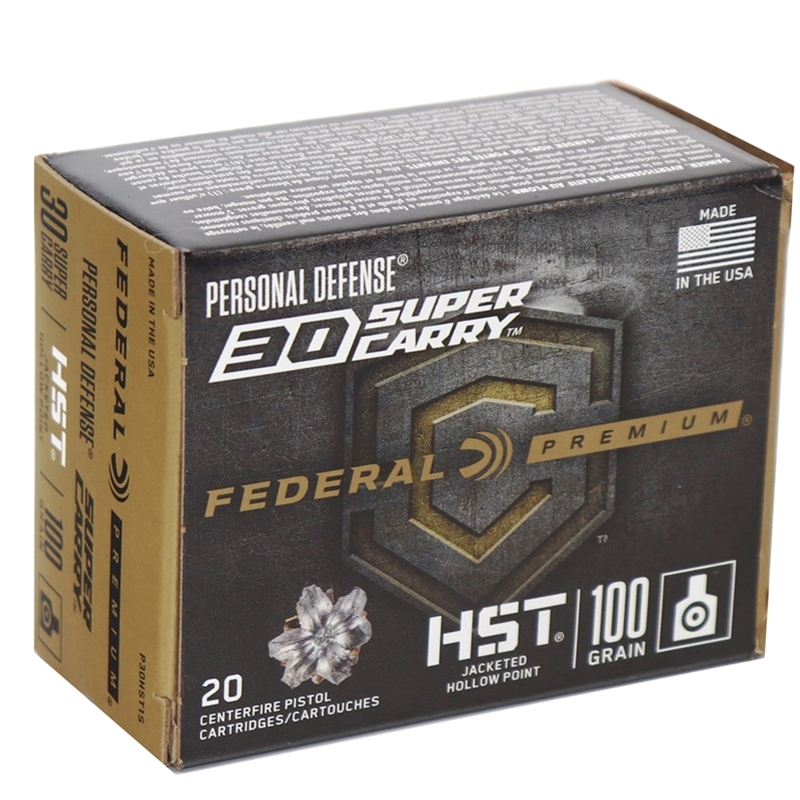 Federal Premium HST 30 Super Carry Ammo 100 Grain Jacketed Hollow Point