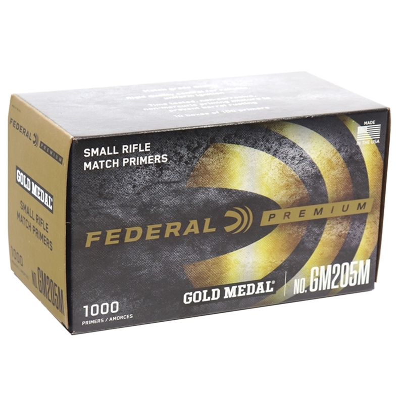 Federal Premium Gold Medal Small Rifle Match Primers #205M 