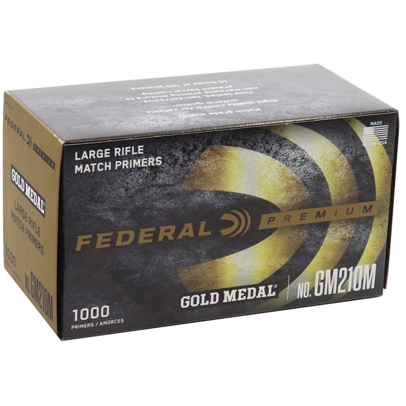 Federal Premium Gold Medal Large Rifle Match Primers #210M Box of 1000