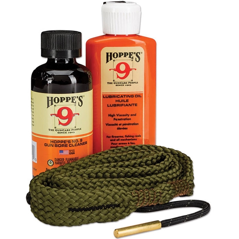 Hoppe's 1-2-3 Done Complete Firearm Cleaning Kit for Rifles Chambered in .223/5.56/.22 Long Rifle Calibers Includes Bore Solvent, Lubricating Oil, Bore Snake