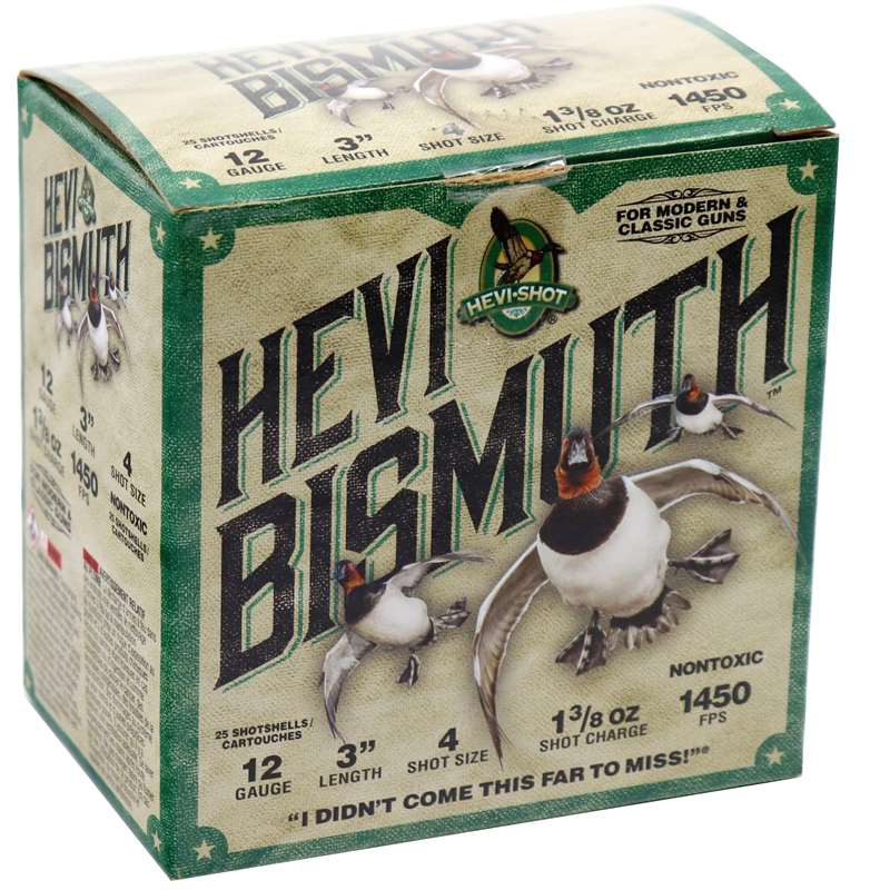 Hevi-Shot Hevi-Bismuth Waterfowl 12 Gauge Ammo 3 1 3/8 oz #4 Shot 