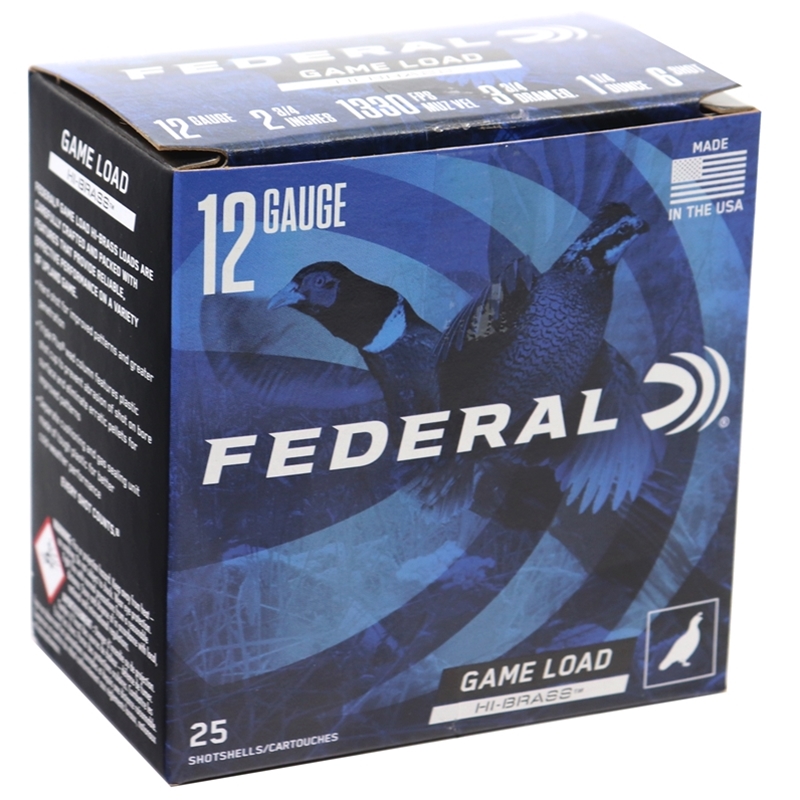 Federal Game Load Upland Hi-Brass 12 Gauge Ammo 2-3/4