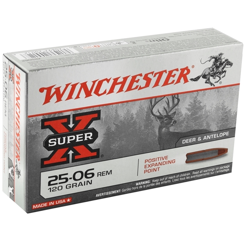 Winchester Super-X 25-06 Remington 120 Grain JHP Positive Expanding Point