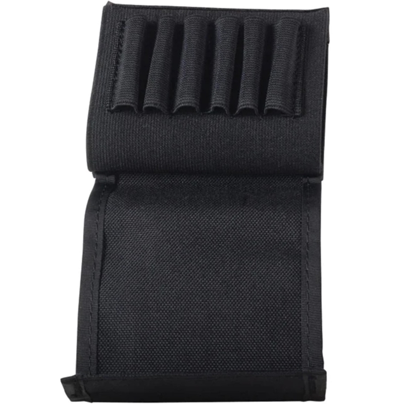 Uncle Mike's Buttstock Rifle Ammunition Carrier with Flap 6-Round Nylon Black 
