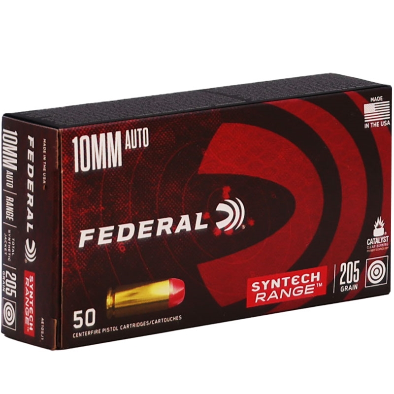 Federal American Eagle 10mm AUTO Ammo 205 Grain Total Metal Jacket Syntech Range - AE10SJ1