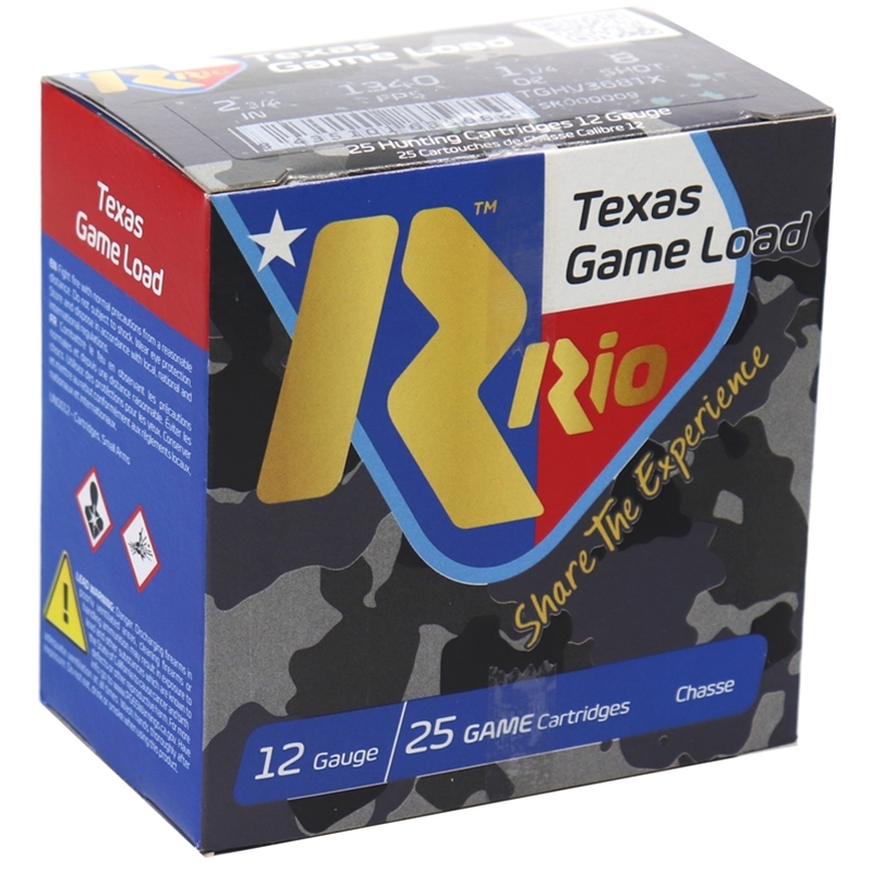 Rio Top Game Texas Game Load HV 12 Gauge Ammo 2 3/4