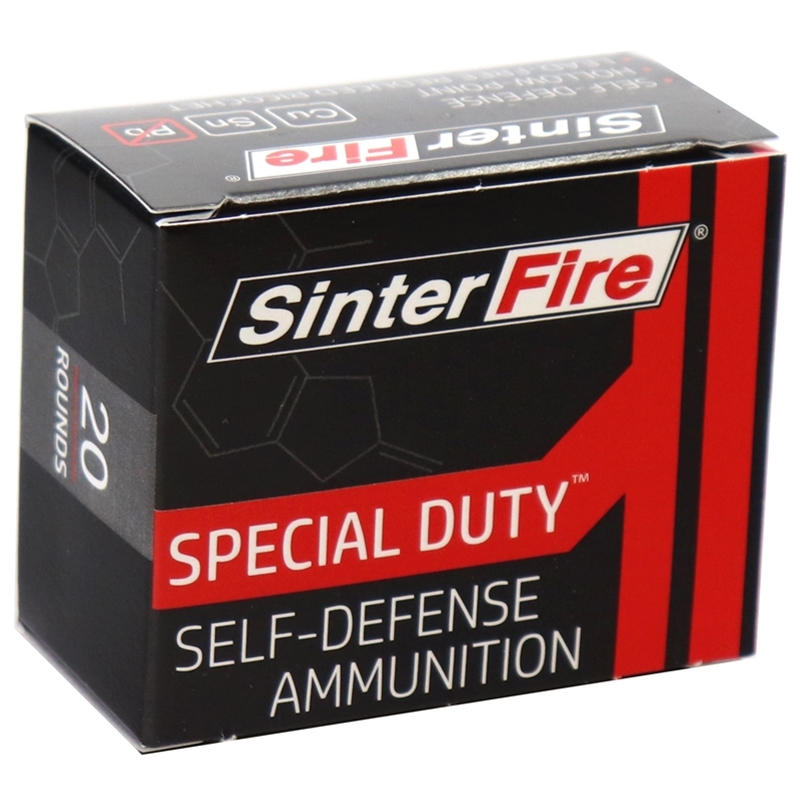 SinterFire Special Duty 40 S&W Ammo 125 Grain Frangible Hollow Point Lead Free 