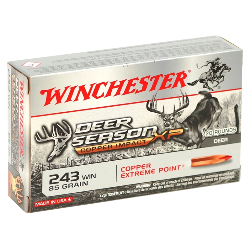Winchester Deer Season XP 243 Winchester Ammo 85 Grain Copper Extreme Point
