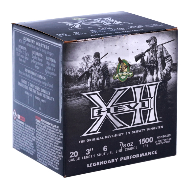 Hevi Shot XII 20 Gauge Ammo 3” 7/8 oz #6 Shot 183 Pellets - HS52206