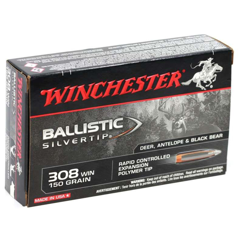 Winchester Supreme 308 Winchester Ammo 150 Grain Ballistic Silvertip