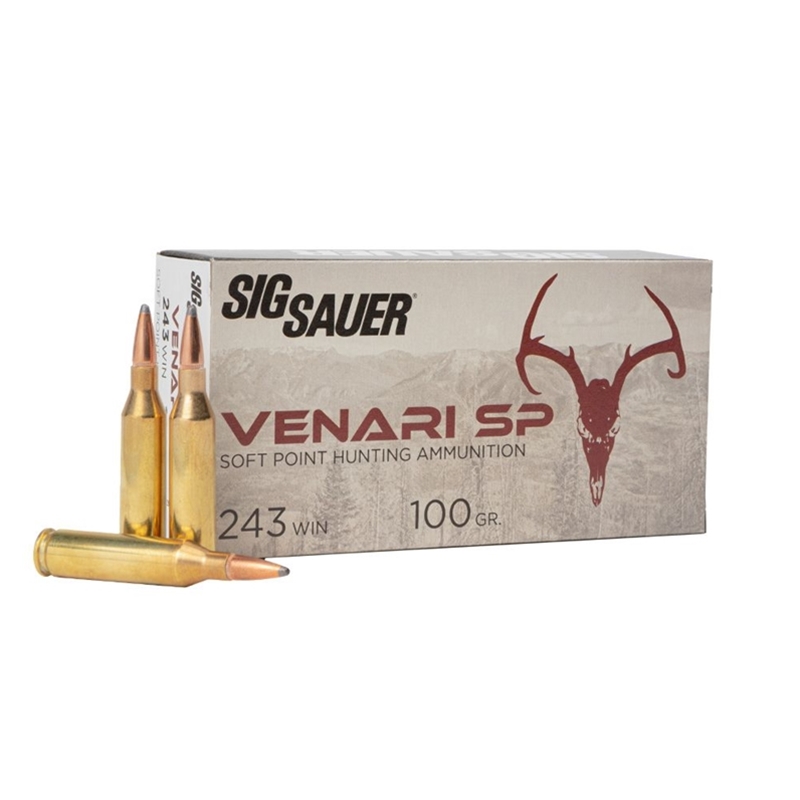 Sig Sauer Venari Hunting 243 Winchester Ammo 100 Grain Soft Point