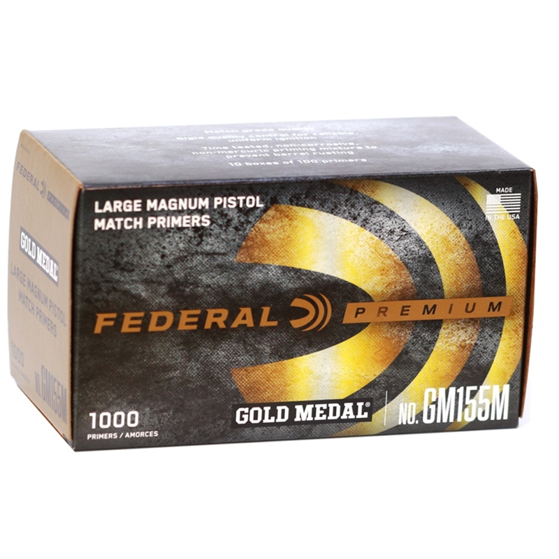 Federal Premium Gold Medal Large Pistol Magnum Match Primers #155M Box of 1000