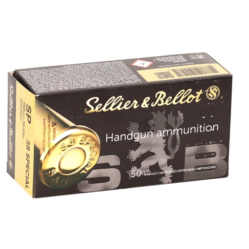 Sellier & Bellot 38 Special Ammo 158 Grain Soft-Point 