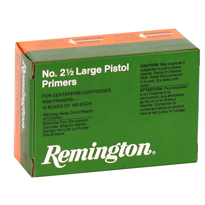 Remington Large Pistol Primers #2-1/2 Box of 1000