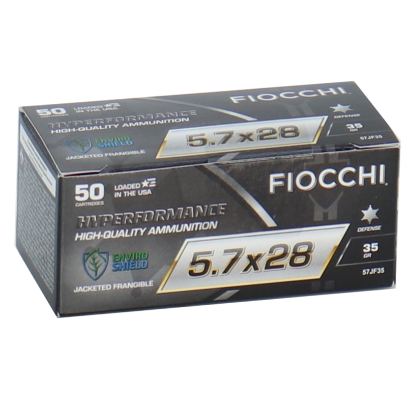 Fiocchi Hyperformance 5.7x28mm Ammo 35 Grain Jacketed Frangible NTX