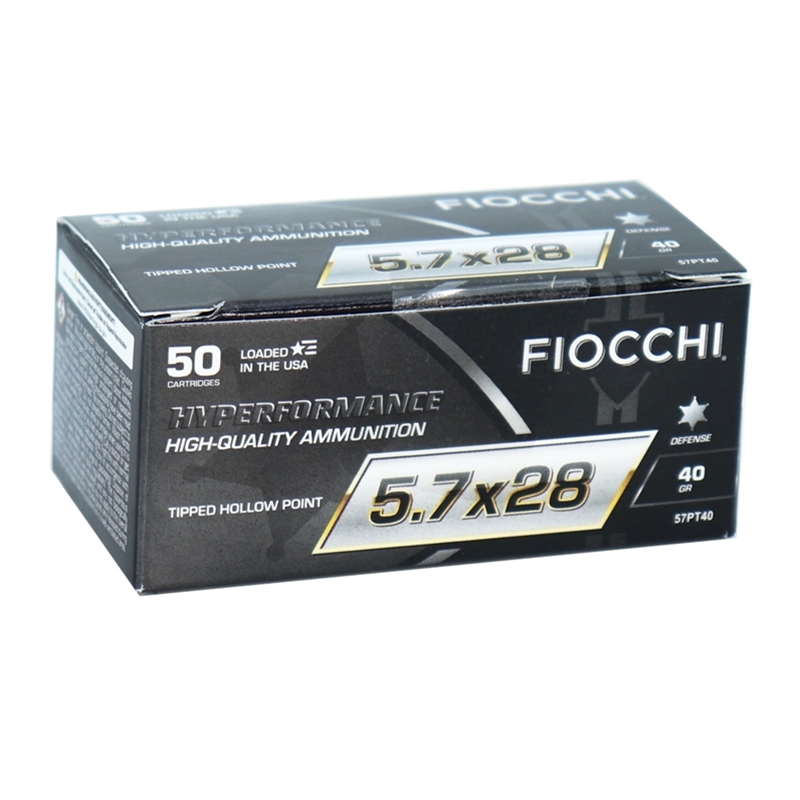 Fiocchi Hyperformance 5.7x28mm Ammo FN 40 Grain Polymer Tip