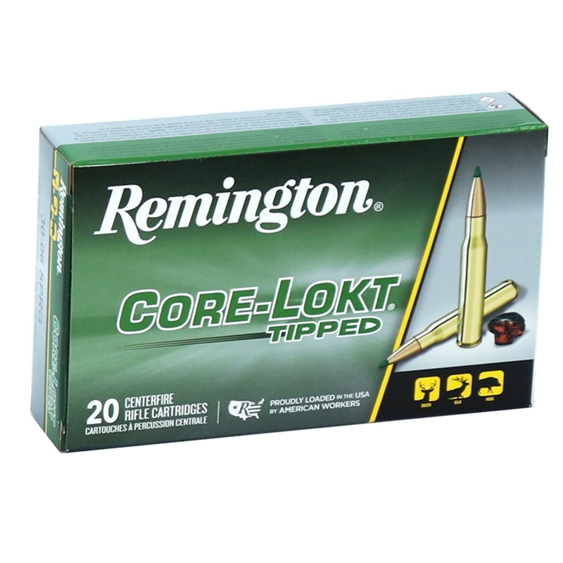 Remington 30-06 Springfield Ammo 180 Grain Core-Lokt Tipped