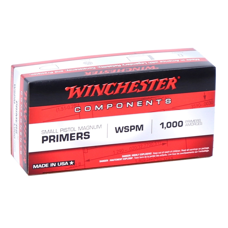 Winchester  Small Magnum Pistol Primers #1-1/2 M Box of 1000 