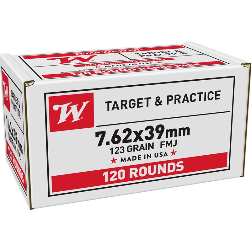 Winchester Target & Practice 7.62x39mm 123 Grain Full Metal Jacket 120 Rounds