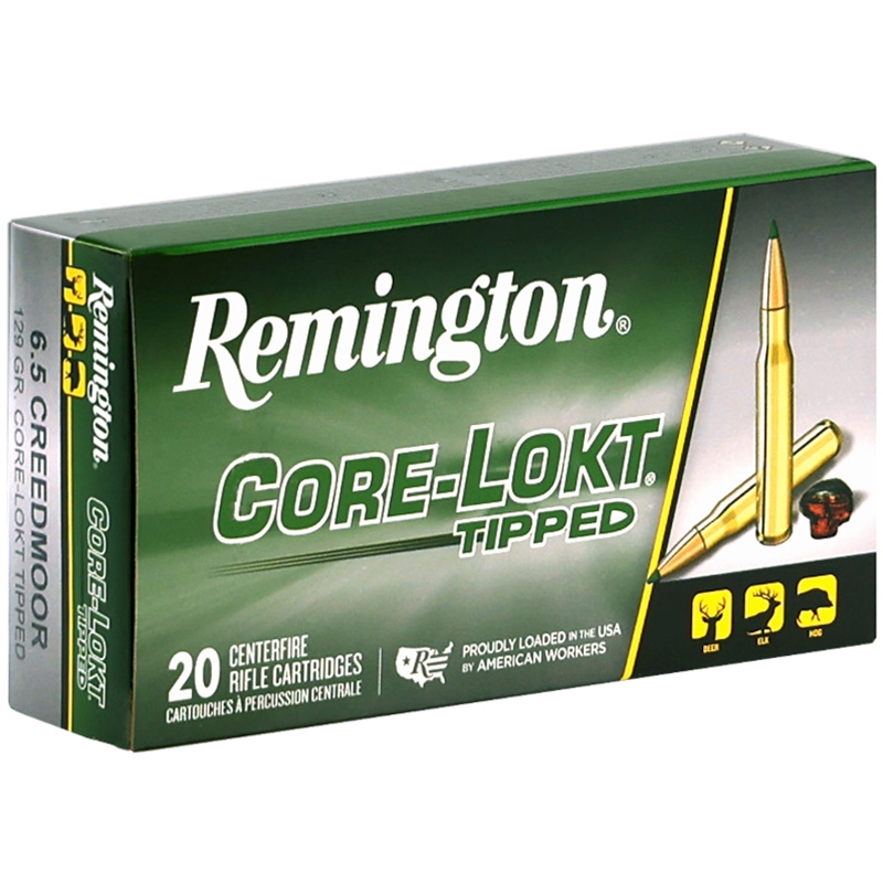 Remington 6.5 Creedmoor Ammunition 129 Grain Core-Lokt Tipped - RT65CR1