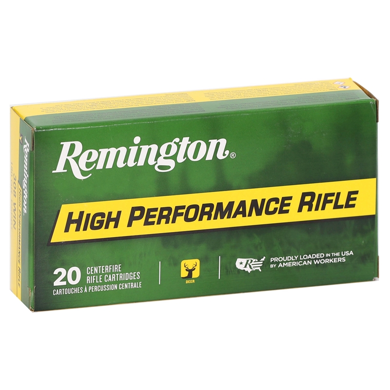 Remington High Performance 308 Winchester Ammo 180 Grain Pointed Soft Point Boat-Tail