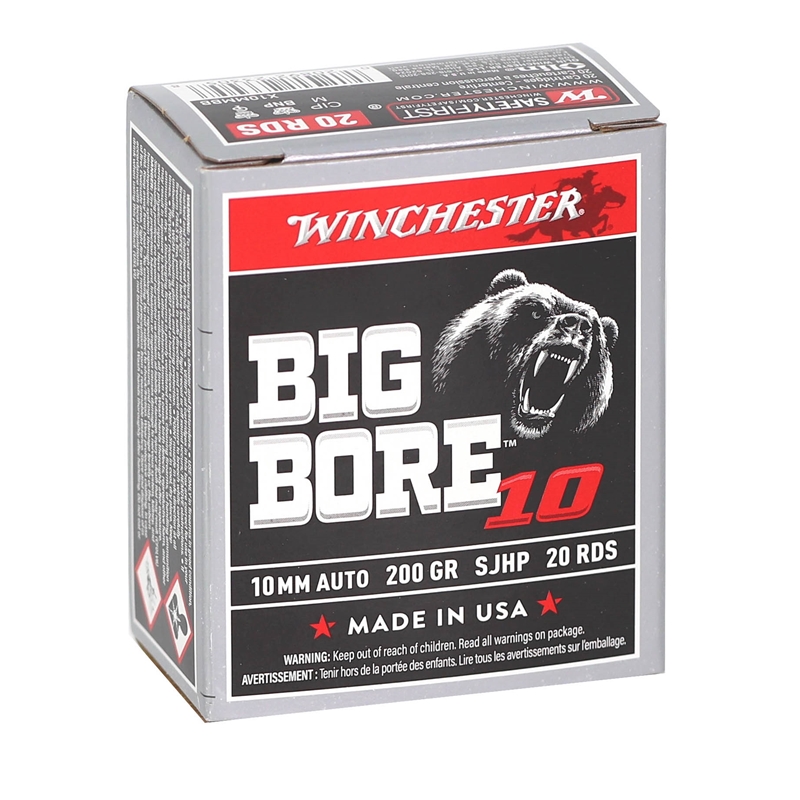 Winchester Big Bore 10mm AUTO Ammo 200 Grain Semi Jacketed Hollow Point 