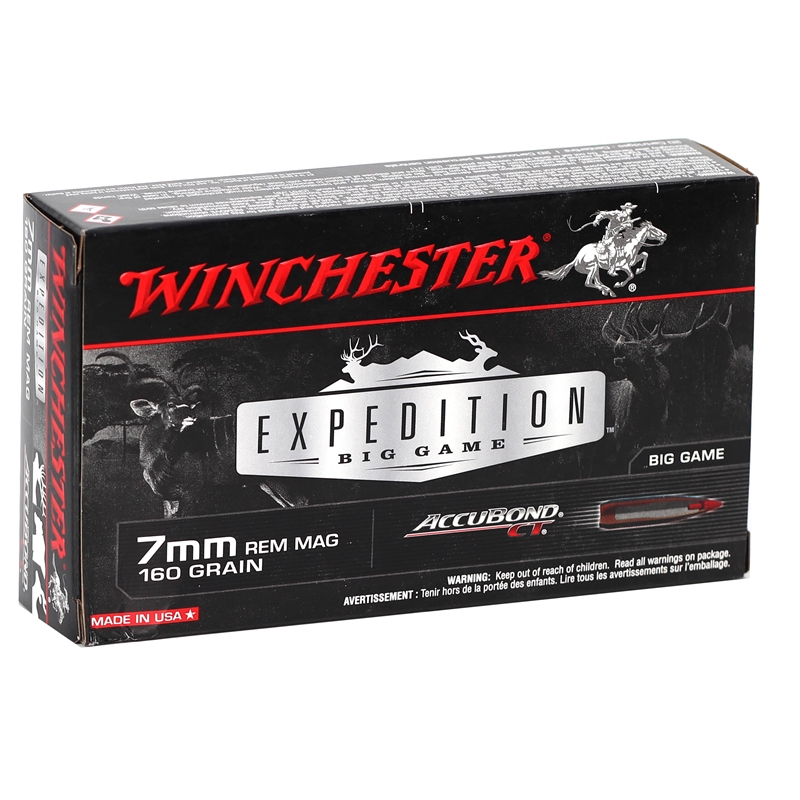 Winchester Expedition 7mm Remington Magnum Ammo 160 Grain Accubond Ballistic Tip