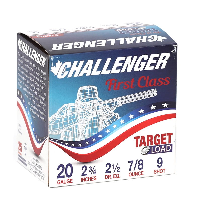 Challenger Target Load 20 Gauge Ammo 2 3/4