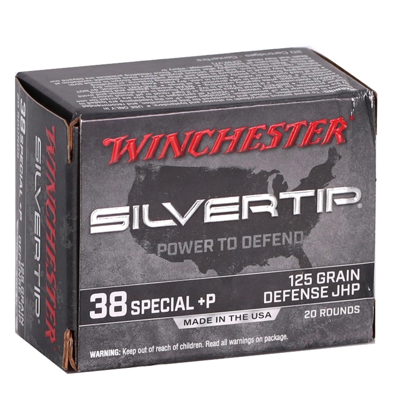 Winchester USA 38 Special Ammo 125 Grain +P Jacketed Hollow Point