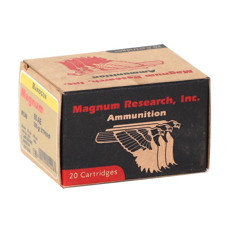 Magnum Research 50 AE Ammo 300 Grain Hornady XTP Jacketed Hollow Point
