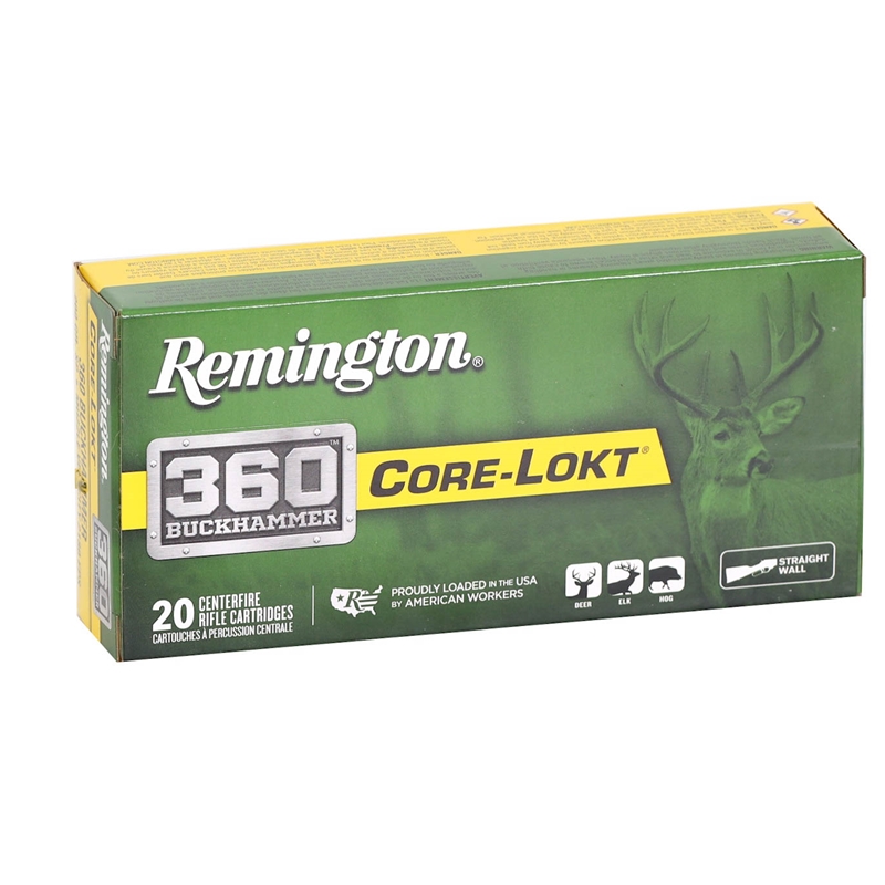 Remington Core-Lokt Ammunition 360 Buckhammer Ammo 200 Grain Jacketed SP